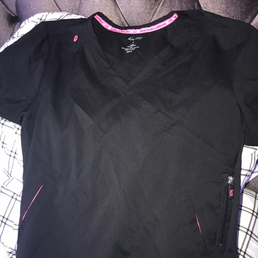 Black Koi school scrub top